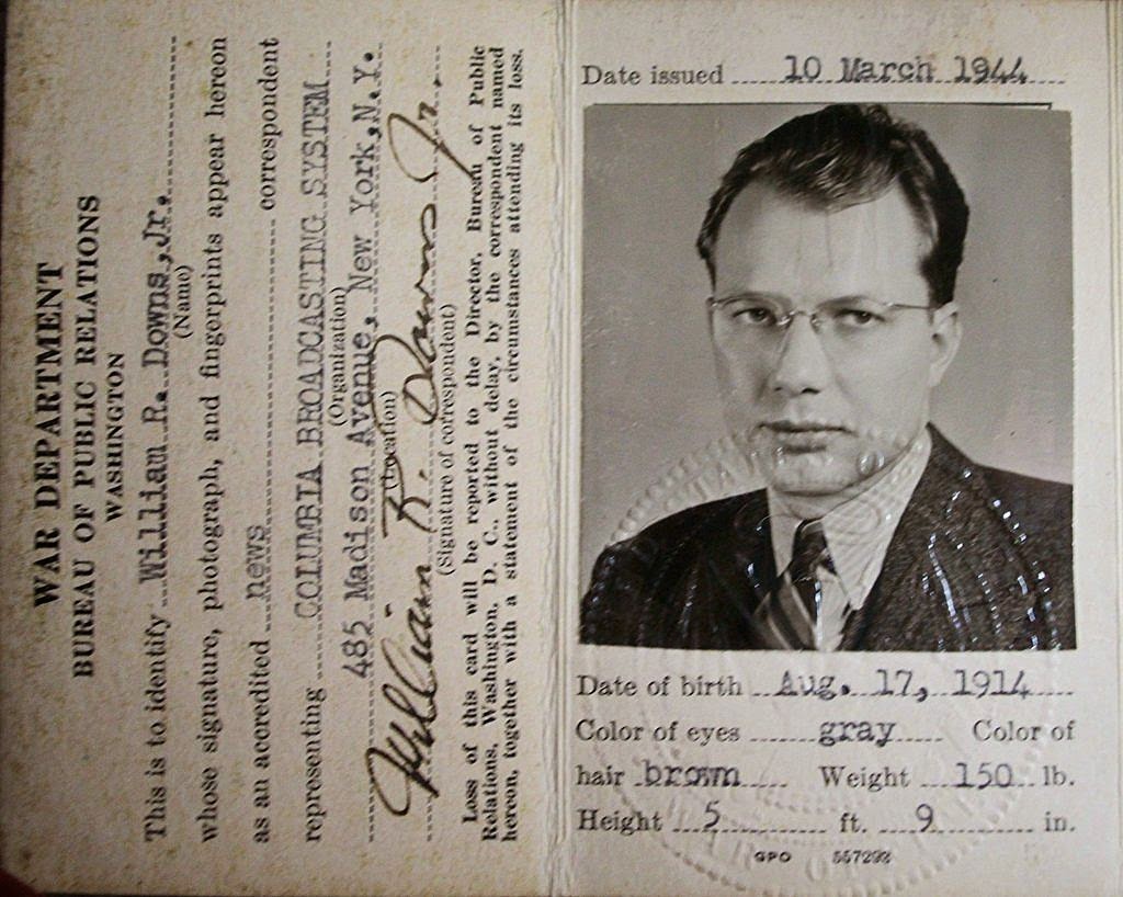 194445. Bill Downs From the Front During the War's Final Stages