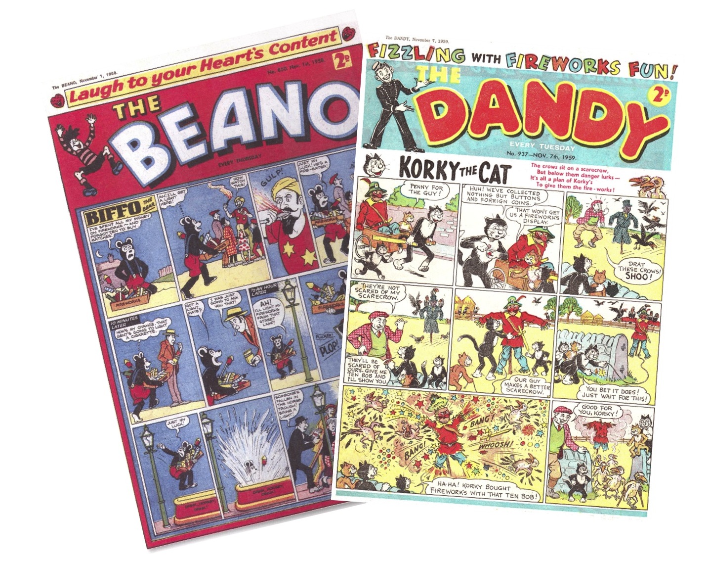Wacky Comics! Firworks Fun With The Beano (1958) and The Dandy (1959)