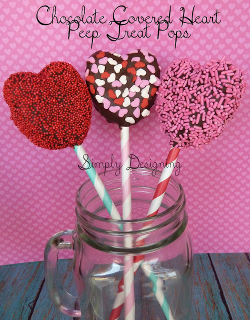 Chocolate Covered Marshmallow Heart Pops #valentinesday