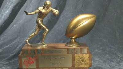 The new Cy-Hawk Trophy is neither Cy nor Hawk. Discuss. The new Cy-Hawk Trophy is neither Cy nor Hawk. Discuss.