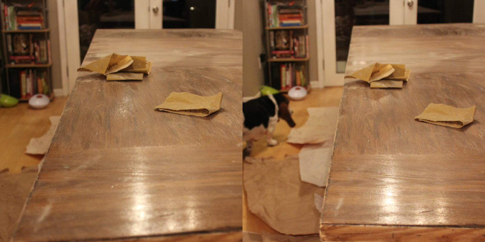 Total Basset Case How to Stain a Table in 5 steps