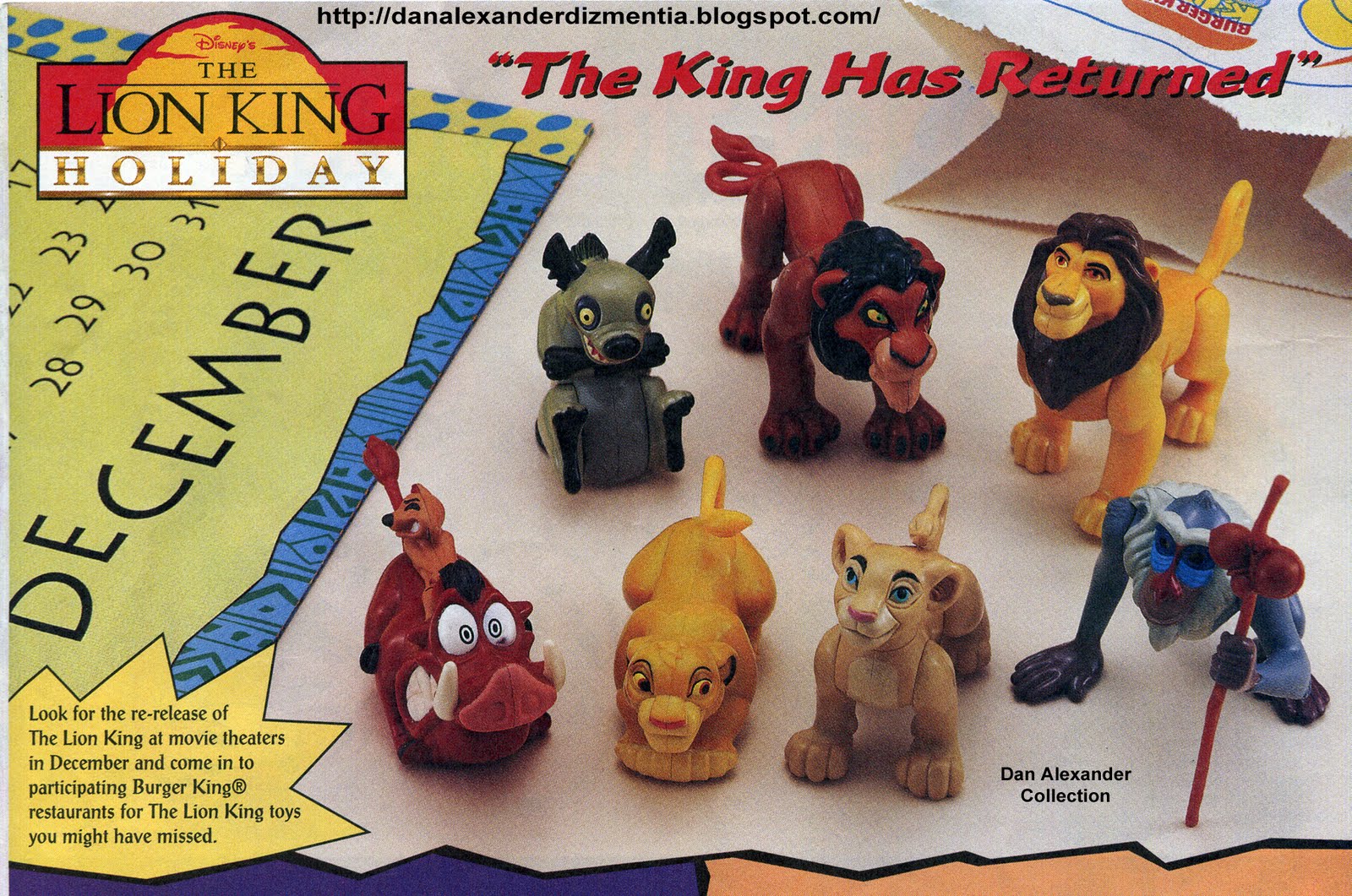 the lion king burger king toys