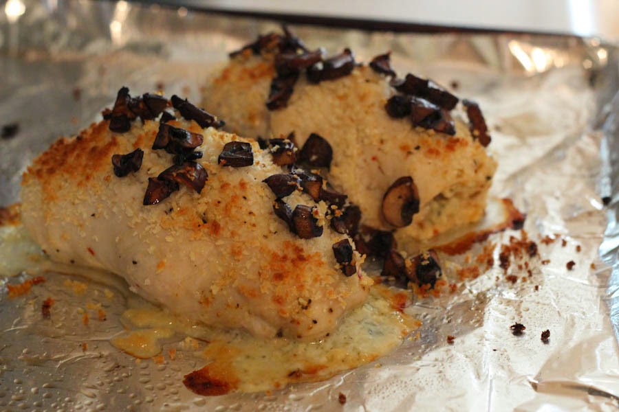 Blessed and Healthy Blue Cheese & Mushroom Stuffed Chicken Breast
