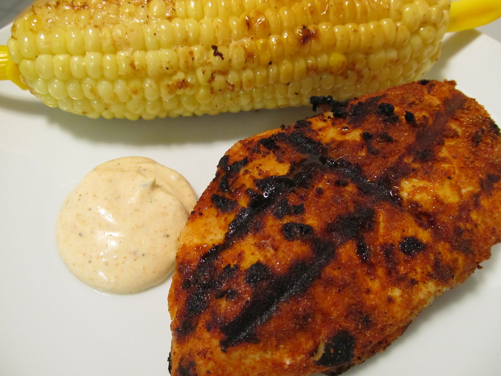 Jenn's Food Journey Blackened Grilled Chicken with Cajun Mayo Dipping