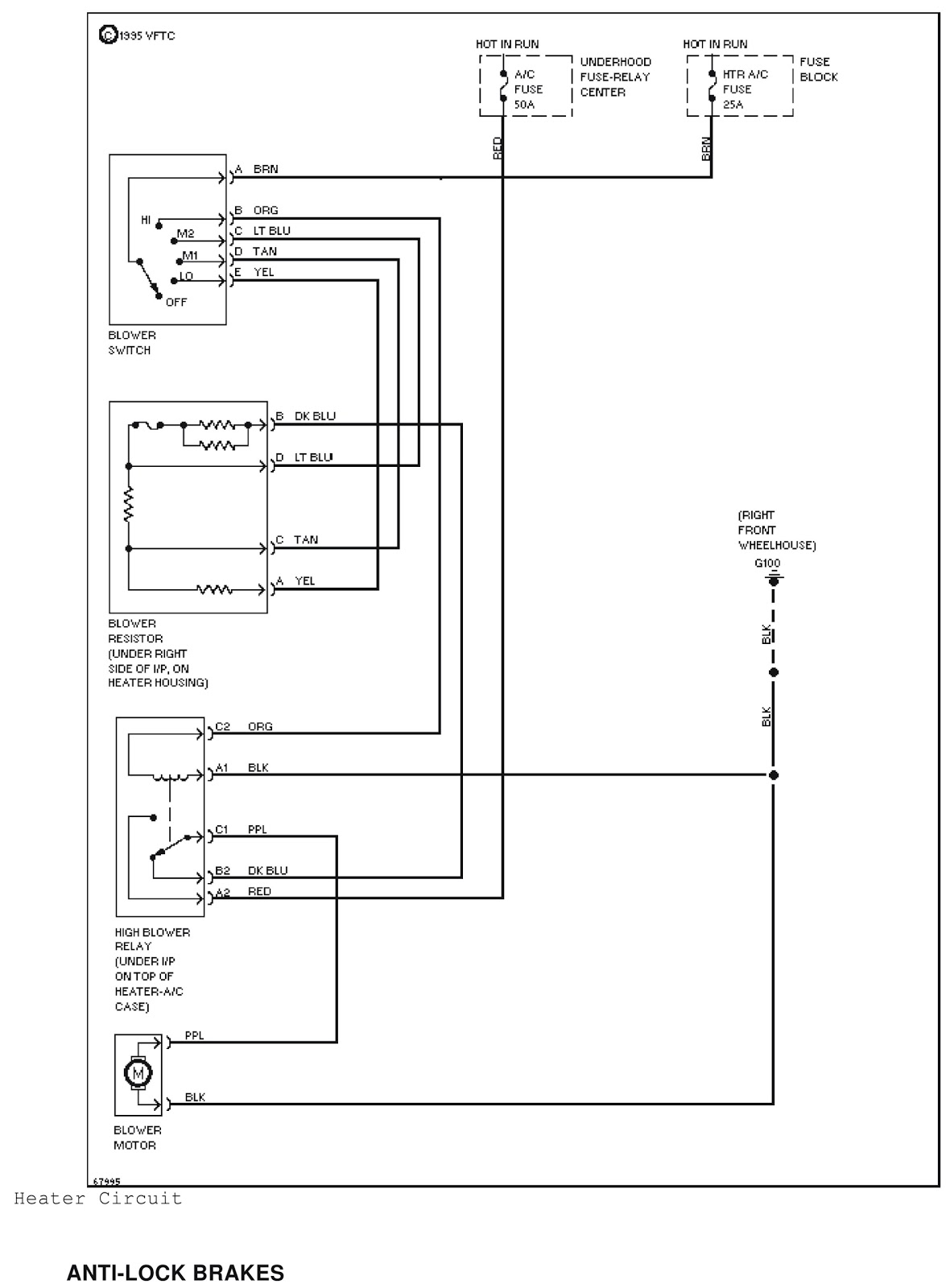 This Is The 1995 Chevrolet Tahoe System Wiring Diagrams