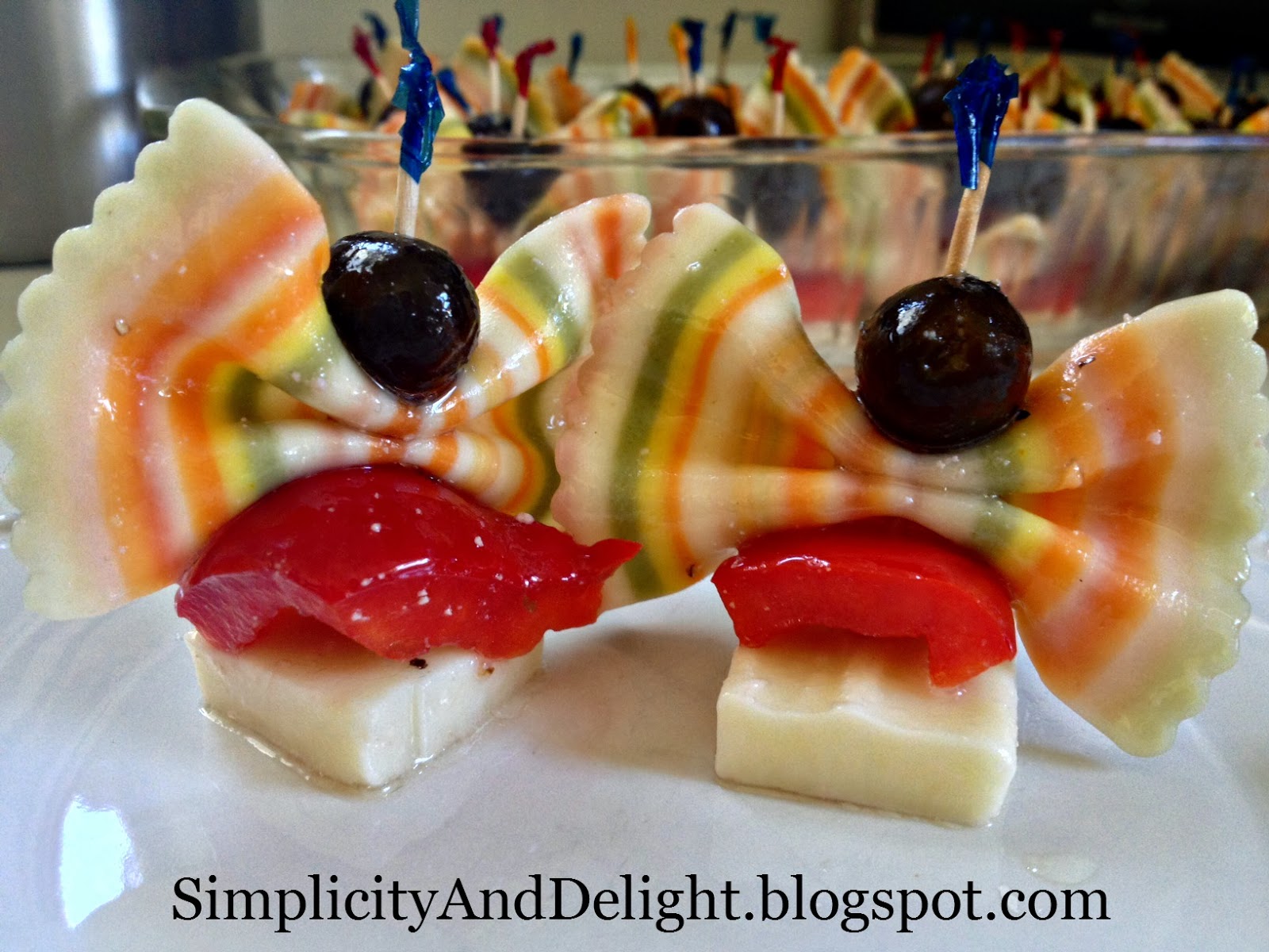 Tasty Appetizer Bow Tie Pasta Stacks