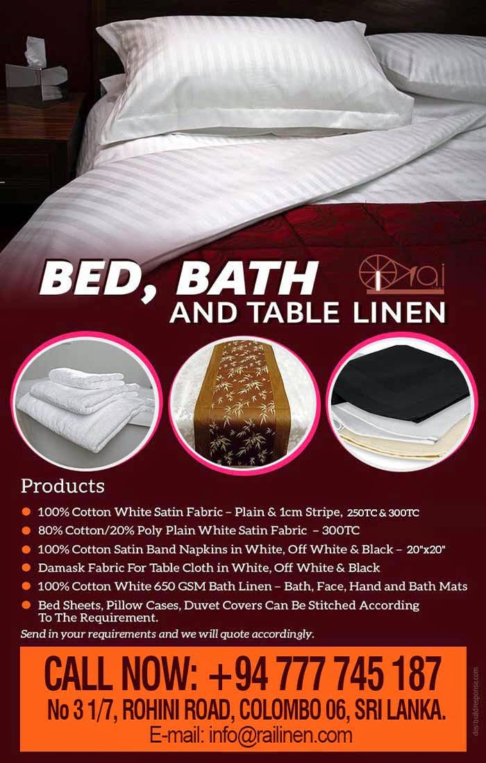 Bed, Bath and Table Linen by Railinen. 
