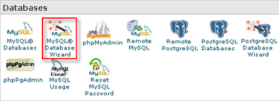 MySQL Database Wizard Bluehost