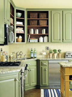 Green Kitchen Cabinet