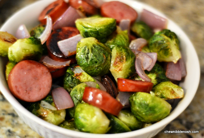 Roasted Brussels Sprouts with Dijon Cream Sauce