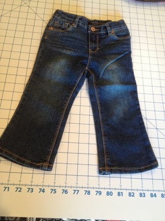 jeans with ruffles at bottom