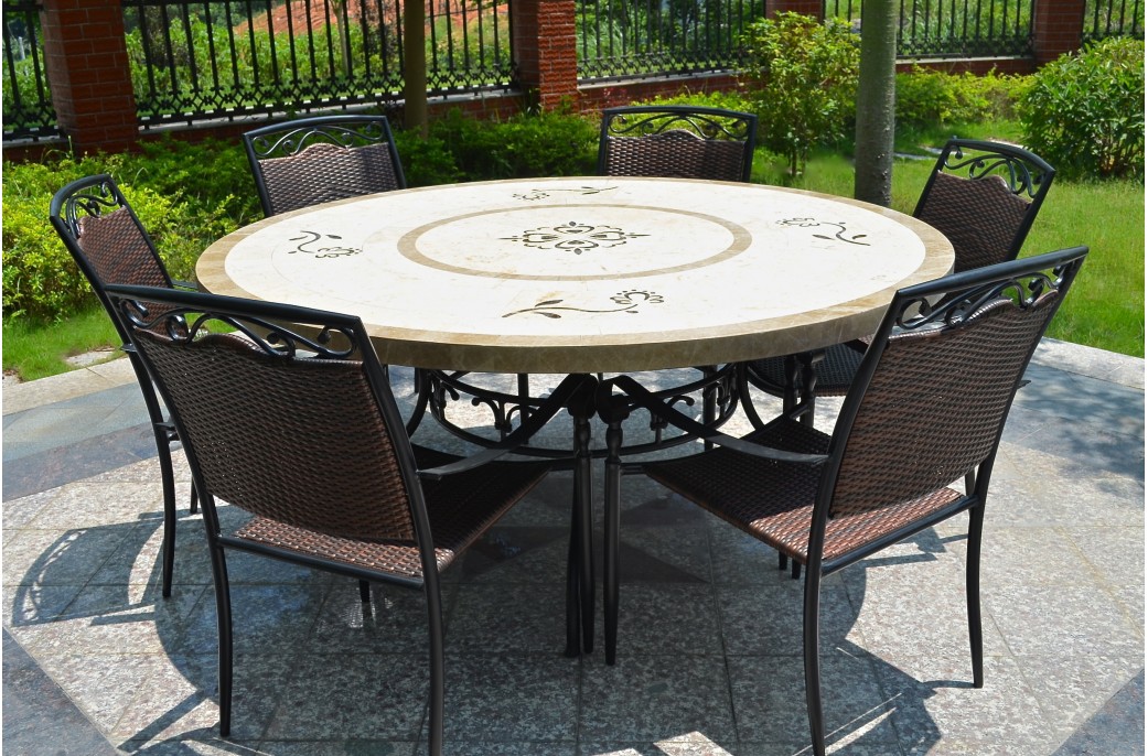 Living'ROC le blog [Nouveauté] La table en mosaïque de marbre LUXOR