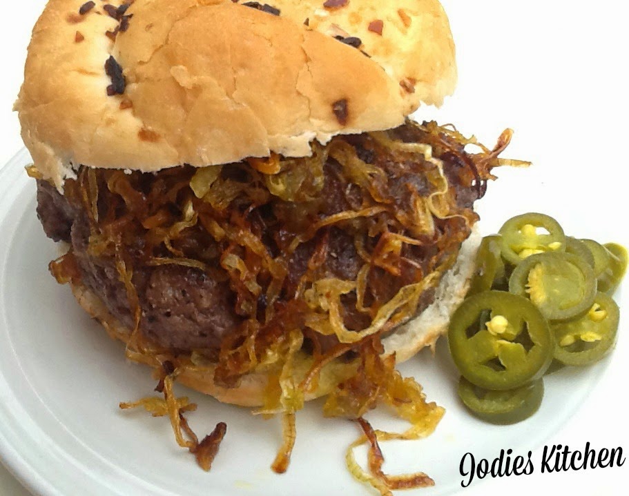 Jodies Kitchen Caramelized Onion Burger