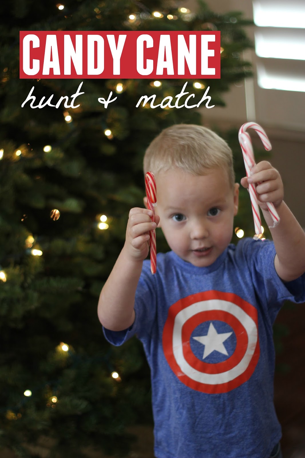 Toddler Approved! Candy Cane Hunt and Match