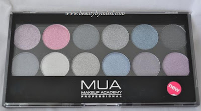 MUA Starry Night eyeshadow palette swatches and review