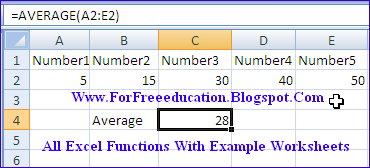 how-to-use-Average-worksheet-function-Excel