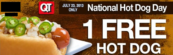 get a free hot dog at quicktrip for national hot dog day
