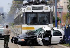 Long Beach Police Car T-Boned