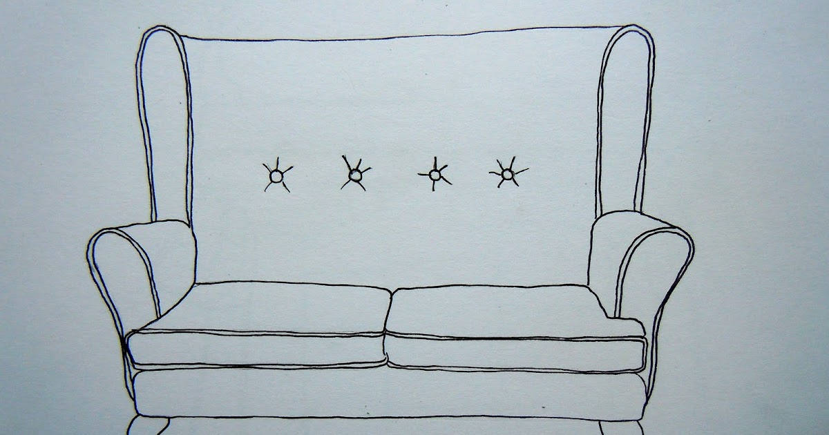 Art Is Autobiographical: Sofa - Line Drawing