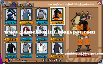 Ninja Saga Hack Naruto Clothes Permanent