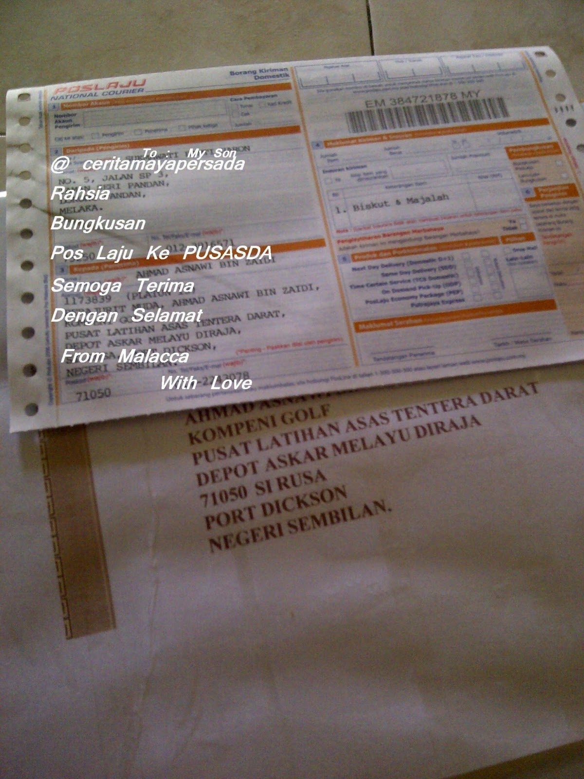 Cara Pos Barang Melalui Pos Laju Ciktie Dot Com