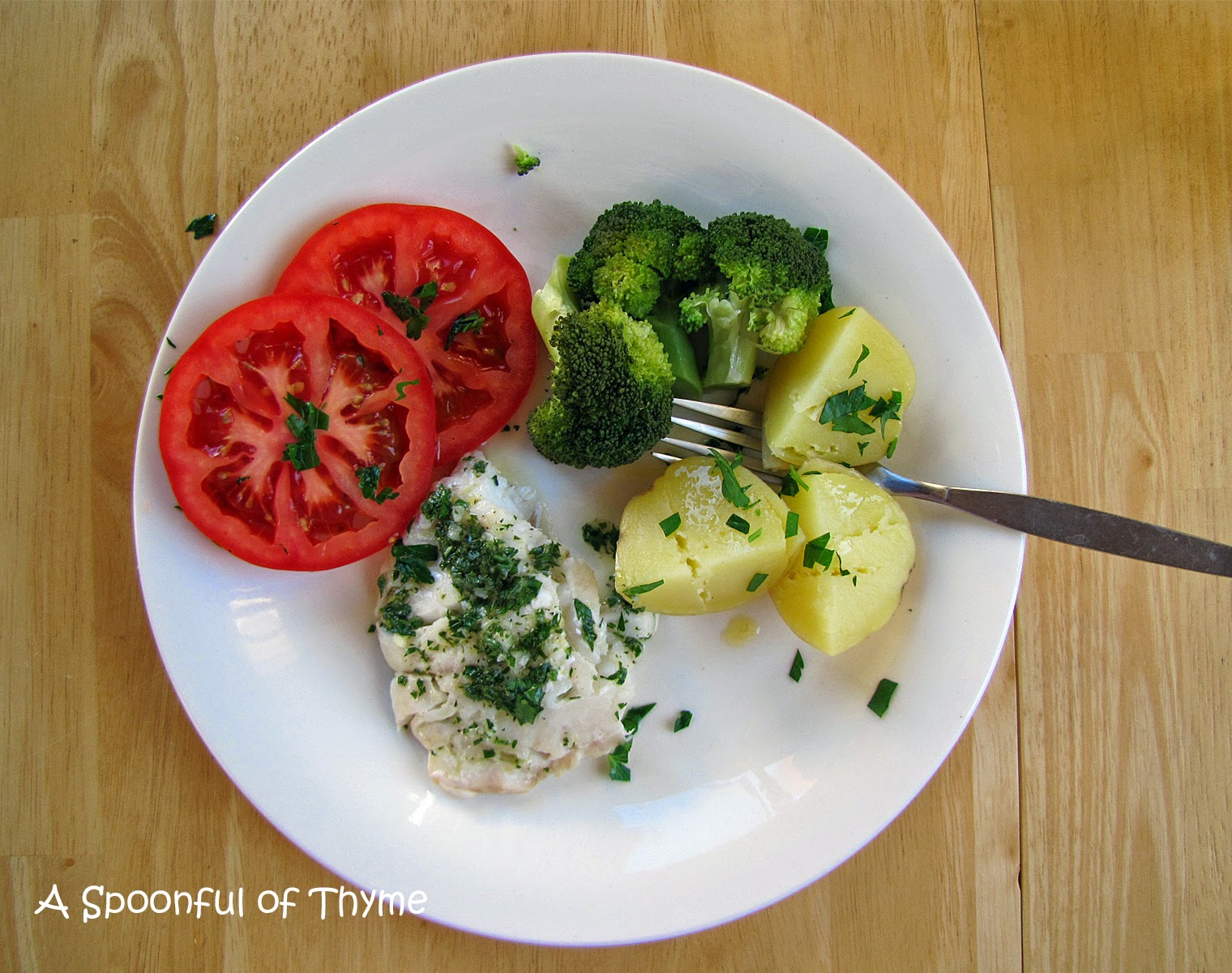 Baked Cod with Lemon Garlic Parsley Sauce "A Trip to Greece" with