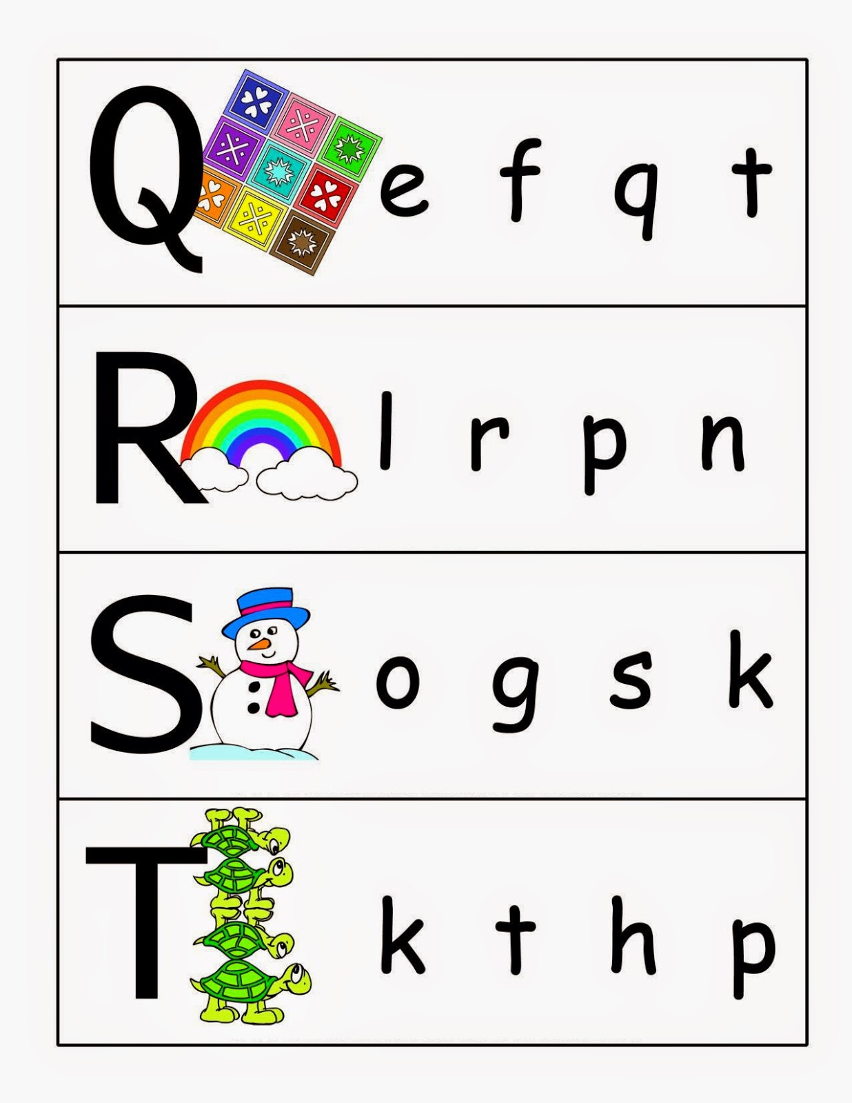 Kindergarten Worksheets: Match upper case and lower case letters 5