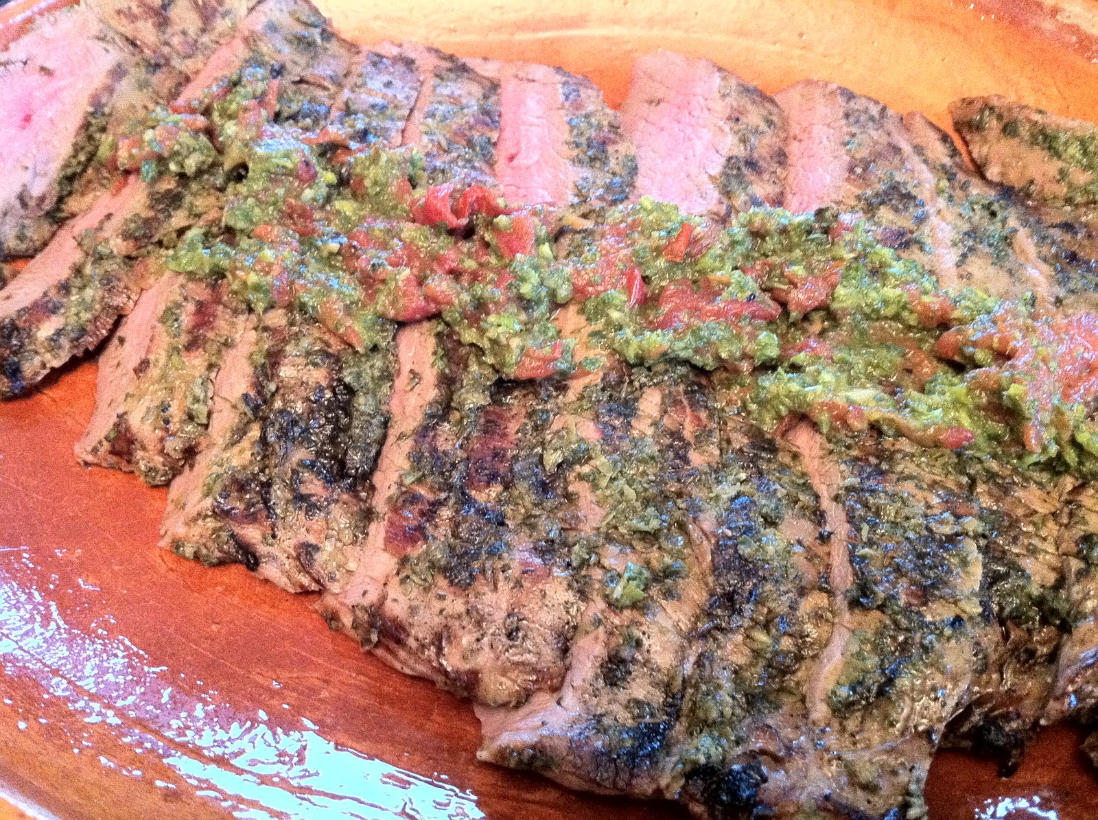 Recipes from 4EveryKitchen Grilled Chilean Flank Steak with Pebre Sauce