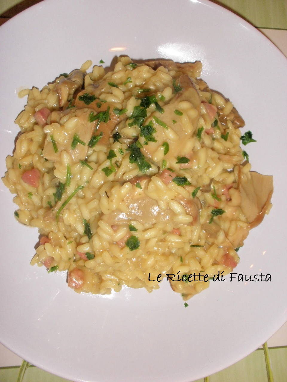Le Ricette di Fausta Risotto ai Porcini, Pancetta e Zafferano