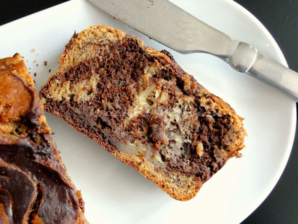 Krithi's Kitchen Chocolate Banana Marble Bread Eggless Muffins and