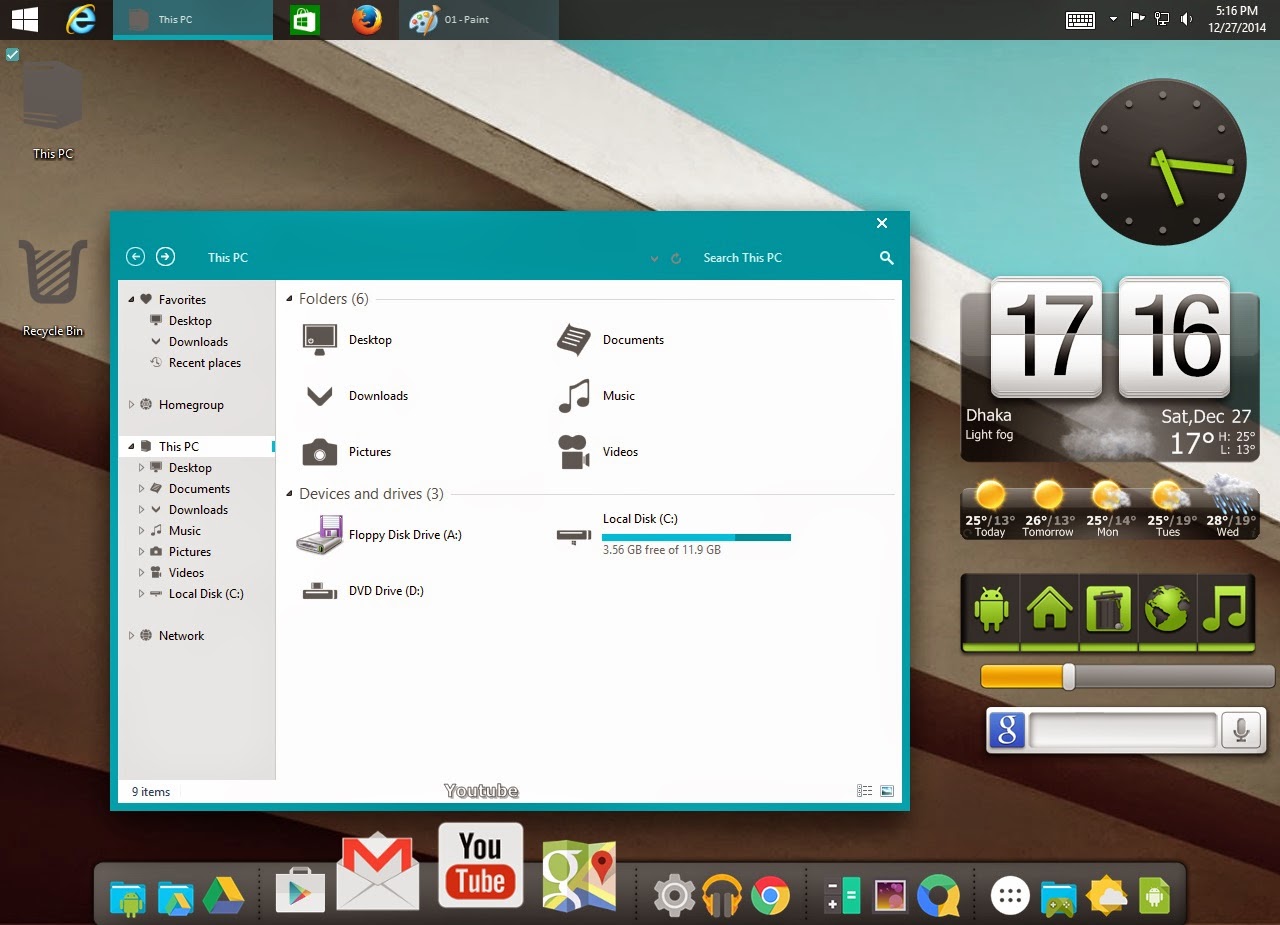 Android 5.0 Lollipop Transformation Pack for your Windows How to use Android 5.0 Lollipop desktop theme on my laptop