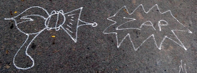 the Ripening, photo a day, zap, chalk art, sidewalk art, sidewalk chalk