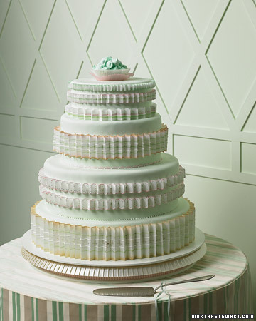 cake mint pastel cakes weddings pleated minty baking icing martha stewart royal pink jour du fondant inspiration boda lime coral