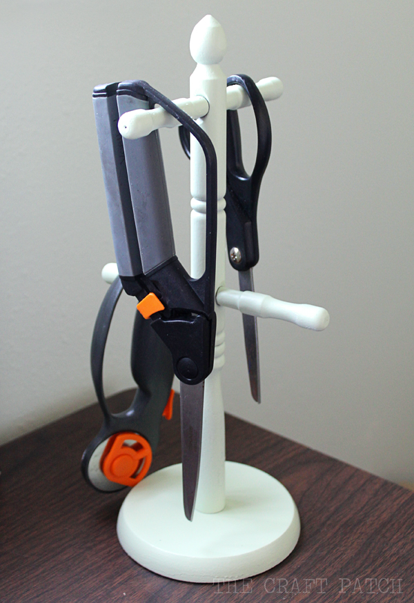 The Craft Patch Scissor Storage Solution Repurposing a Mug Tree