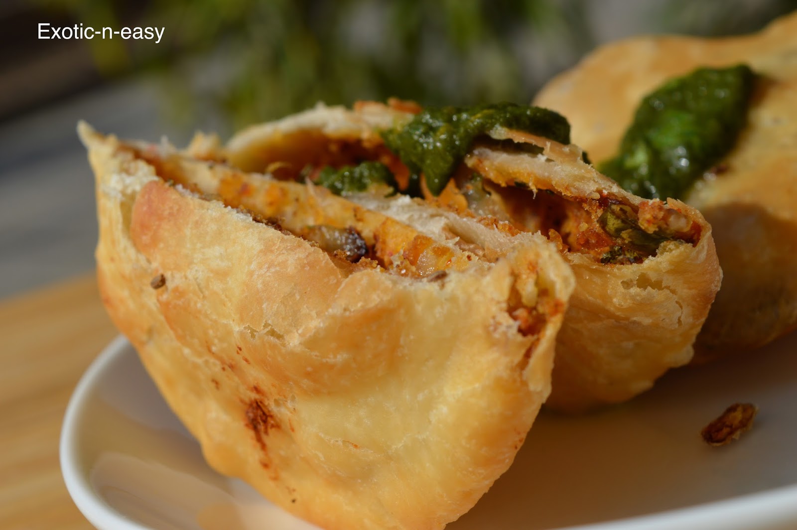 exoticneasy cooking Onion Kachori (Deep fried Indian onion bread)