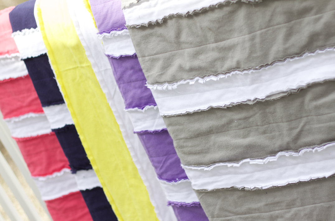 do it yourself divas DIY Baby Rag Quilts in Strips and Stripes