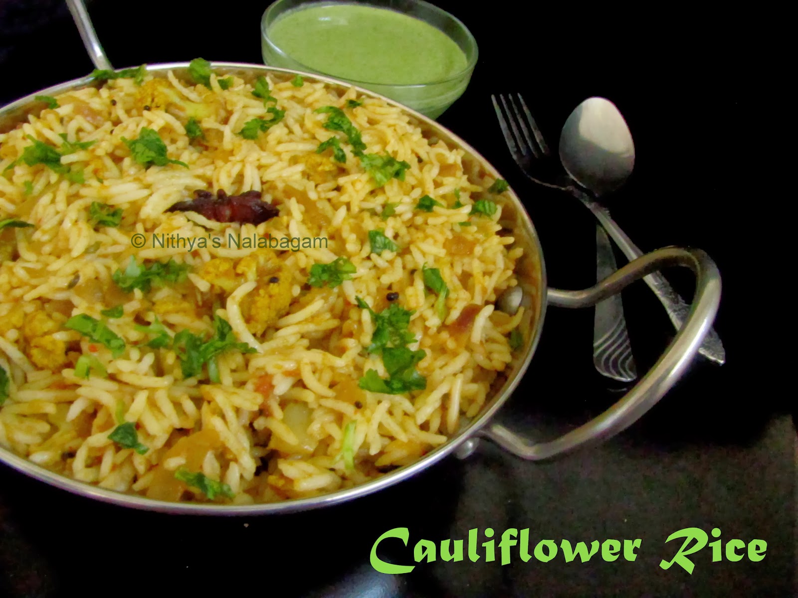 Nithya's Nalabagam : Cauliflower Rice South Indian Style