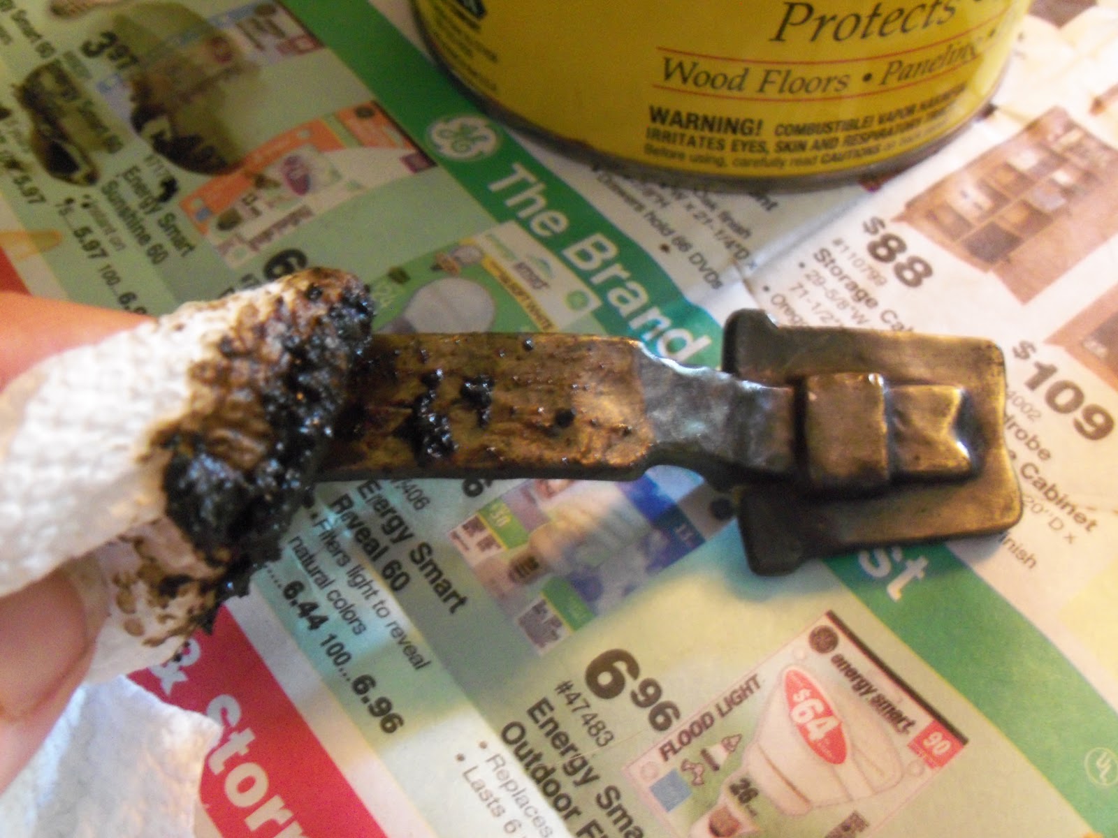 Shelly's Vintage Blog making your own dark wax furniture paste