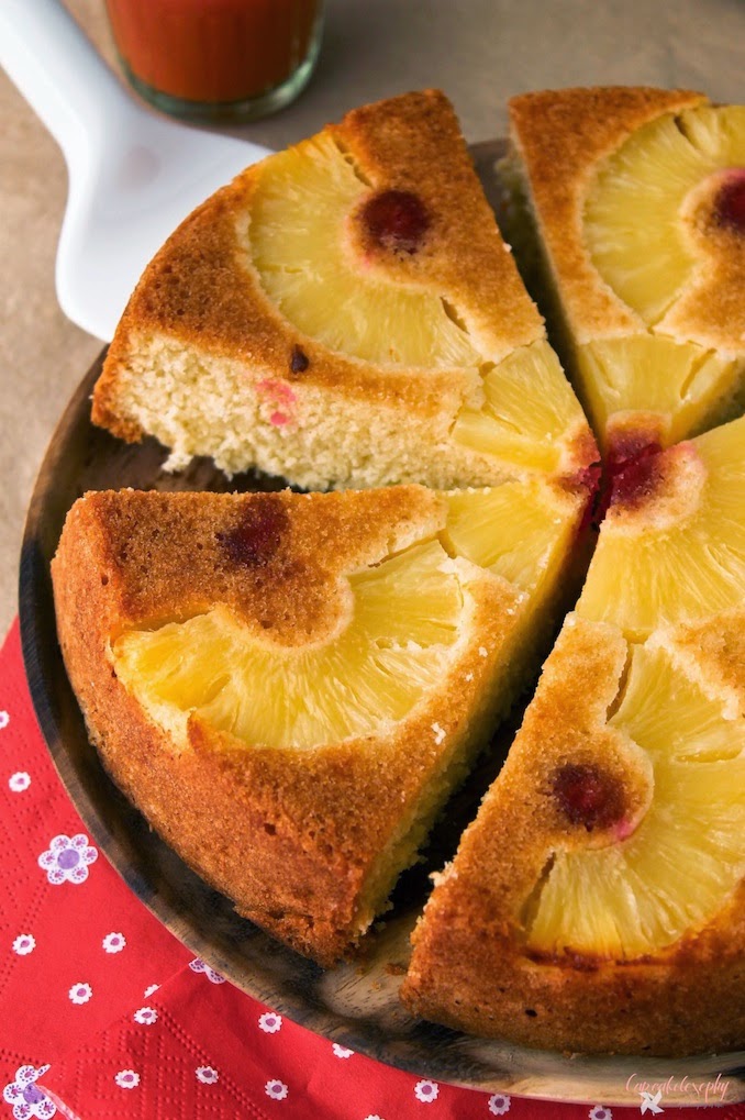 Tarta de piña invertida - Pineapple upside down cake