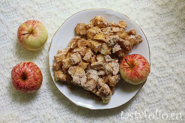 Яблочный нежный крамбл (тесто без масла) | Кулинарные заметки Tasty Folio