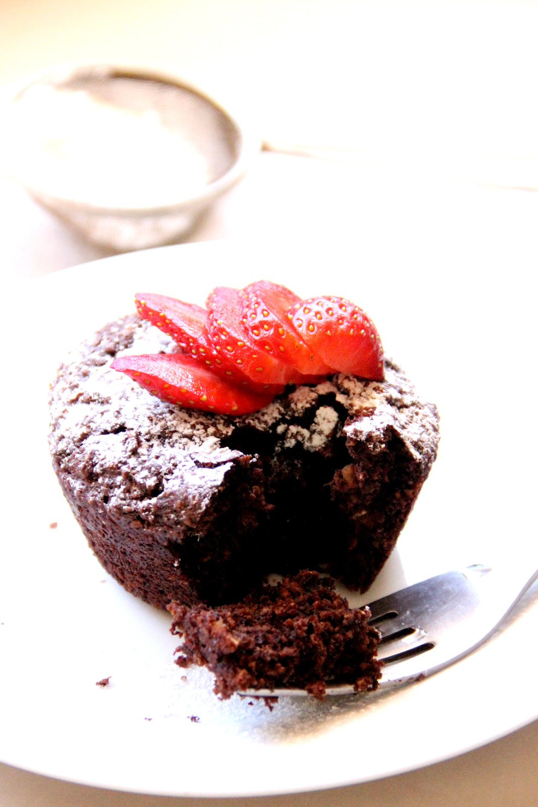 My Happy Place double chocolate fudge muffin for one {vegan}