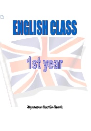 English class 1st year