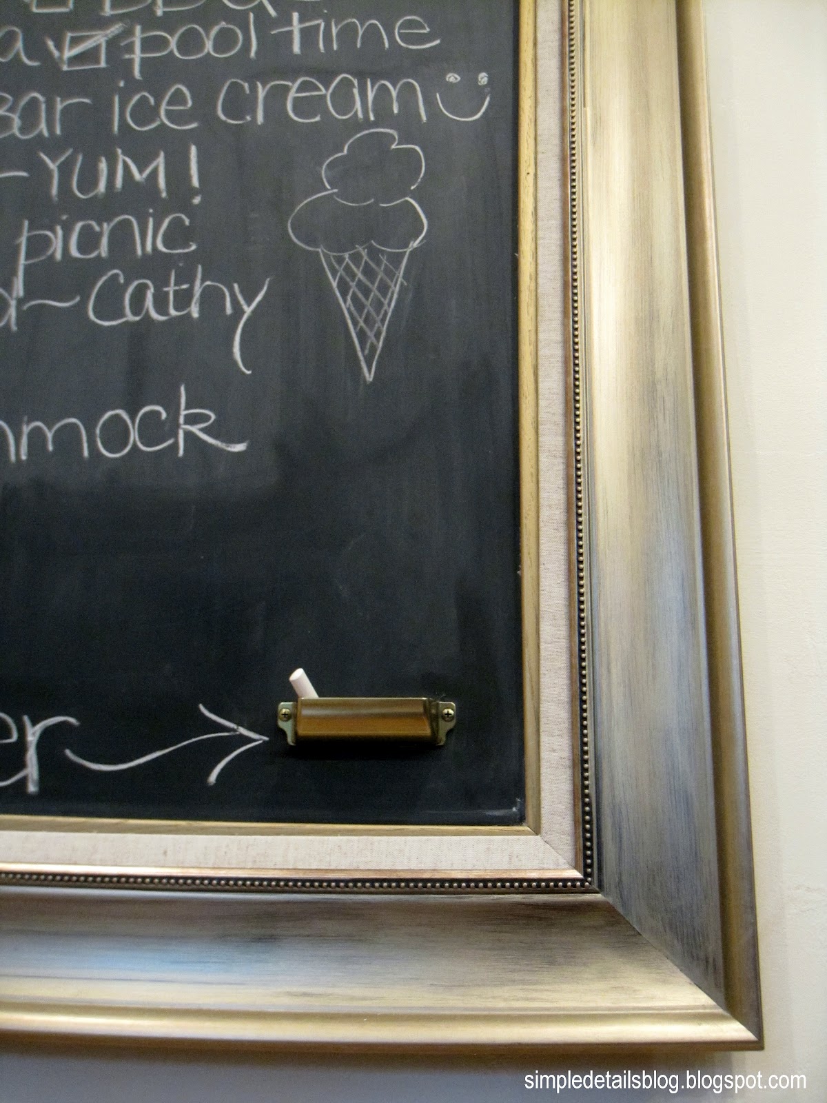 Simple Details diy chalk holder...