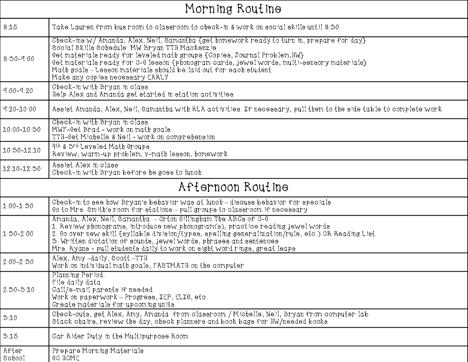 interview questions for a special education teacher