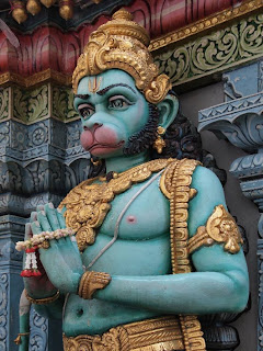 Lord Hanuman, monkey warrior - Sri Krishnan Temple, Waterloo Street, Singapore
