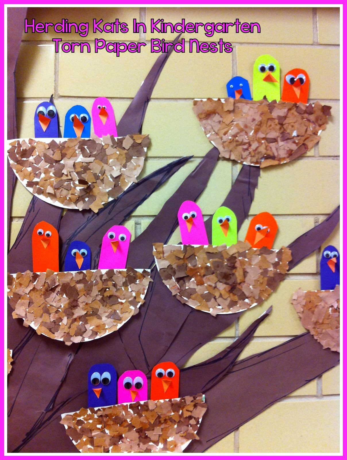 Herding Kats in Kindergarten Spring Crafts Bulletin Board