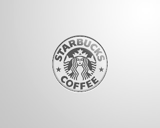 Starbucks Logo Greyscale HD Wallpaper