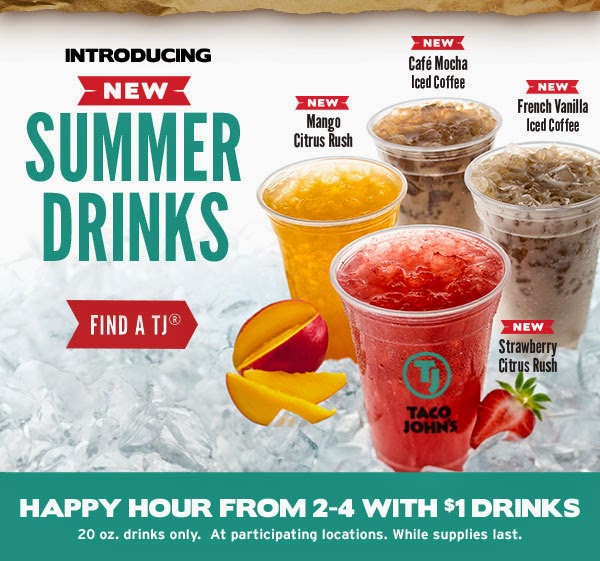 BisMan Cheapskate Taco John's Summer Drink Happy Hour
