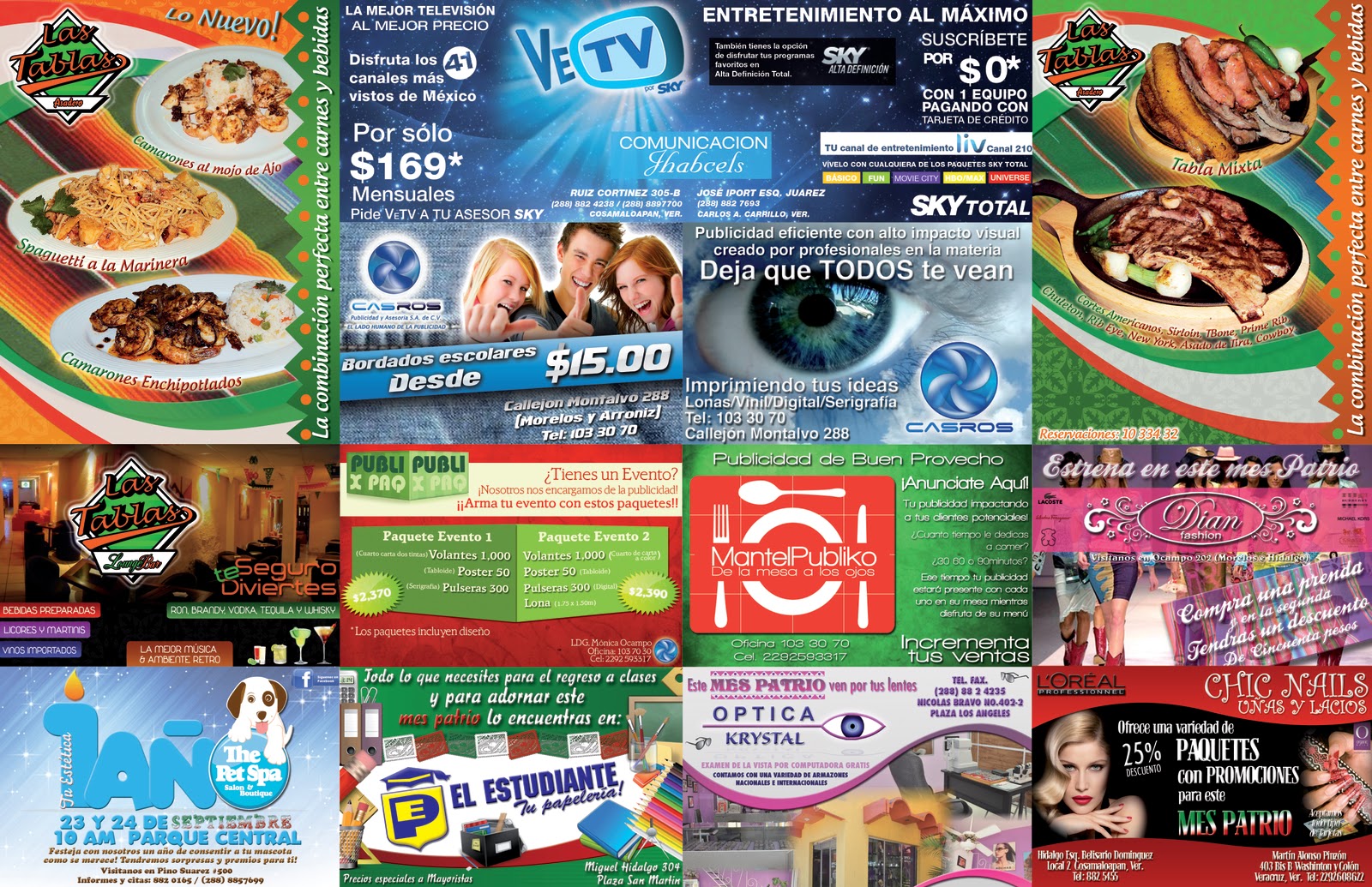 Primera Edición Septiembre 2011 "Restaurante Las Tablas" Publicidad