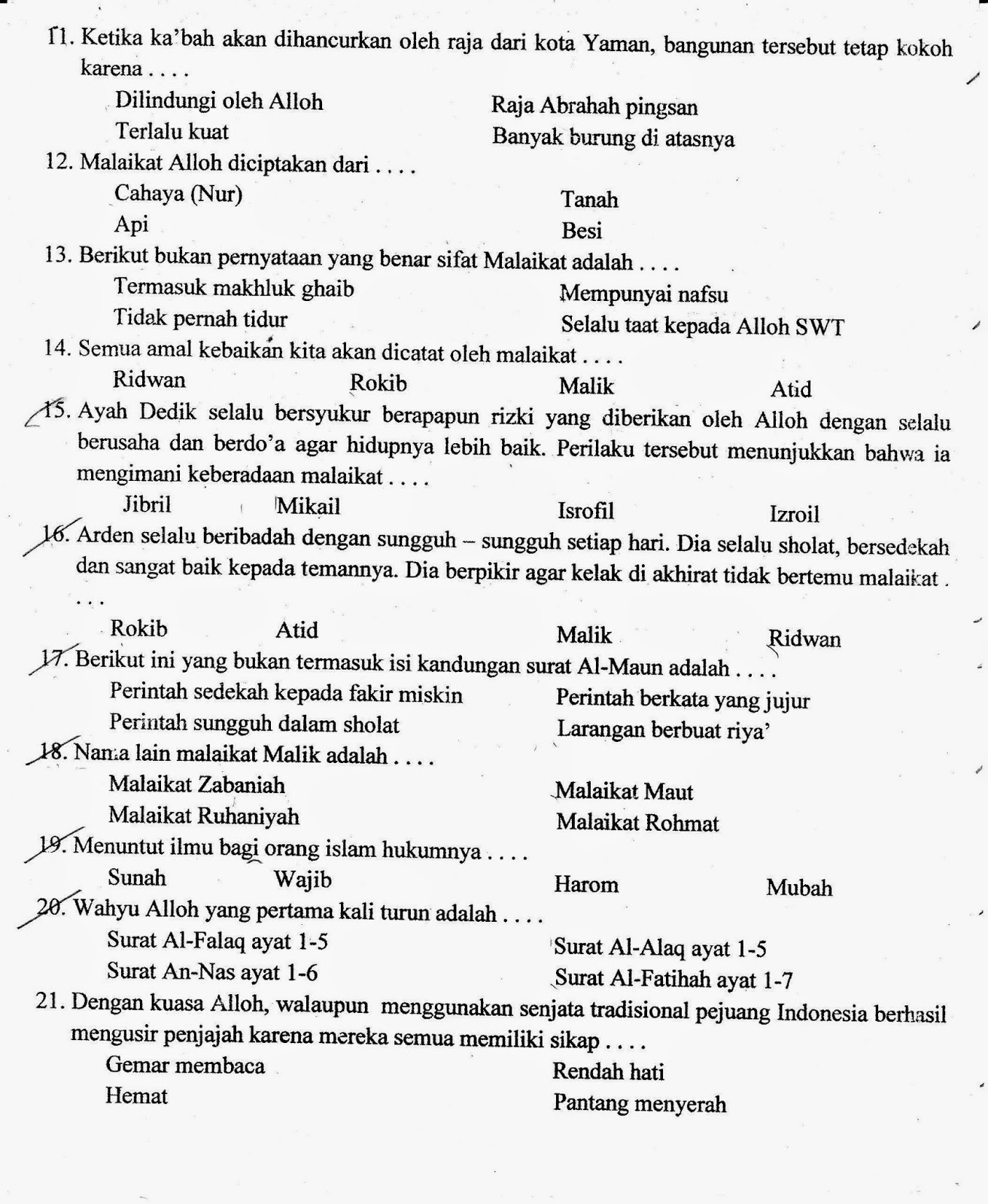 Tcanocowan Full Soal Ulangan Semester 1 Kelas X Agama Kristen Sma